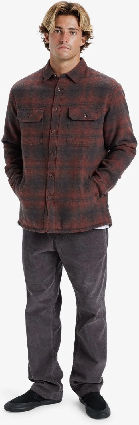 QUIKSILVER Quiksılver Venture Overshirt Sherpa Men Brown Stone Venture Os Sherpa Shirt AQYWT03364-RRZ1