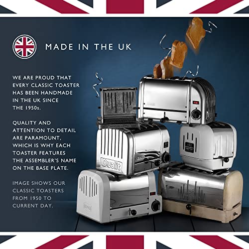Dualit Classic 4 Slice NewGen Toaster - Stainless Steel - Hand Built in the UK - Replaceable ProHeat elements - Defrost Bread - Mechanical Timer - Charcoal Classic Toaster - Image 3