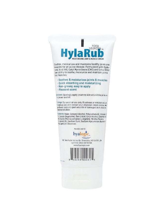 Hyalogic Hyalogic, HylaRub, Moisturizing Joint & Muscle Cream, 6 oz (168 g)  - Image 2