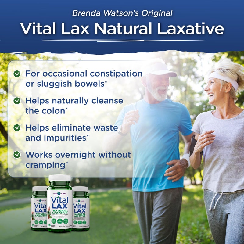 Vital Planet - Vital Lax Natural Laxative Cleanse Supplement for Occasional Constipation, with Magnesium Hydroxide, Slippery Elm, Aloe, and Triphala to Support Bowel Regularity 60 Capsules - Image 3