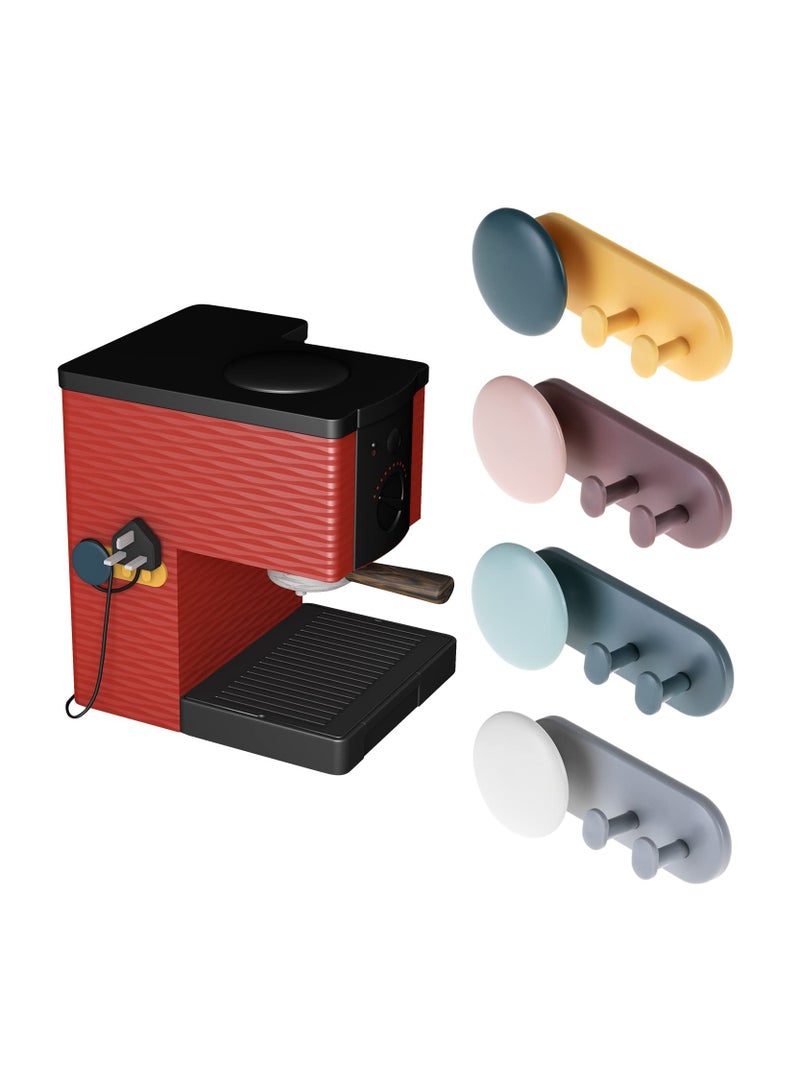 Excefore Cord Organizer for Kitchen Appliances, Wall Mount Adhesive Cord Holder, Cord Keeper, Cable Management for Storage and Fix Cords of Mixer, Coffee Maker, Blender(Set of 4) - Image 1