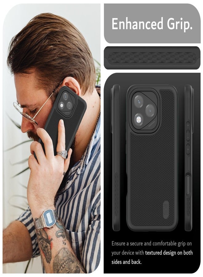 توديا جراب TUDIA DualShield Grip مصمم لهاتف Honor 400 Lite (2025)، [MergeGrip] غطاء حماية للهاتف مقاوم للصدمات ذو طبقتين من الدرجة العسكرية، نحيف ومتين وعالي التحمل (أسود) - Image 3