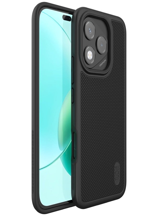 توديا جراب TUDIA DualShield Grip مصمم لهاتف Honor 400 Lite (2025)، [MergeGrip] غطاء حماية للهاتف مقاوم للصدمات ذو طبقتين من الدرجة العسكرية، نحيف ومتين وعالي التحمل (أسود) - Image 1