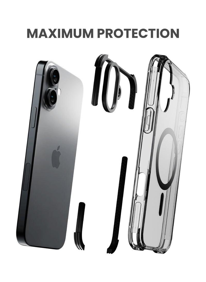 TinyMoose - iPhone 16 Plus MagSafe Phantom Grip Drip iPhone Case with MagSafe made for iPhone 16 Plus, Anti-Drop Shock Absorption, Anti-Scratch - Ghost Black - Image 1