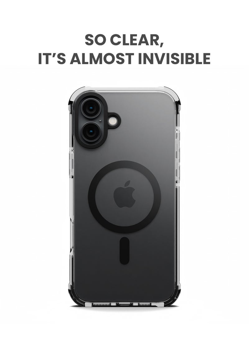 TinyMoose - iPhone 16 Plus MagSafe Phantom Grip Drip iPhone Case with MagSafe made for iPhone 16 Plus, Anti-Drop Shock Absorption, Anti-Scratch - Ghost Black - Image 1