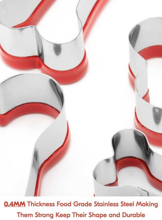 COOKIEQUE 4Pcs Large Dog Bone Cookie Cutters Set, Dog Treats Cookie Cutter, Dog Bone Shapes Cutters, Homemade Dog Biscuit Treats Cutters, Coated with Soft PVC for Protection,4.7" 3.9'' 3.2'' 2.4" - Image 5