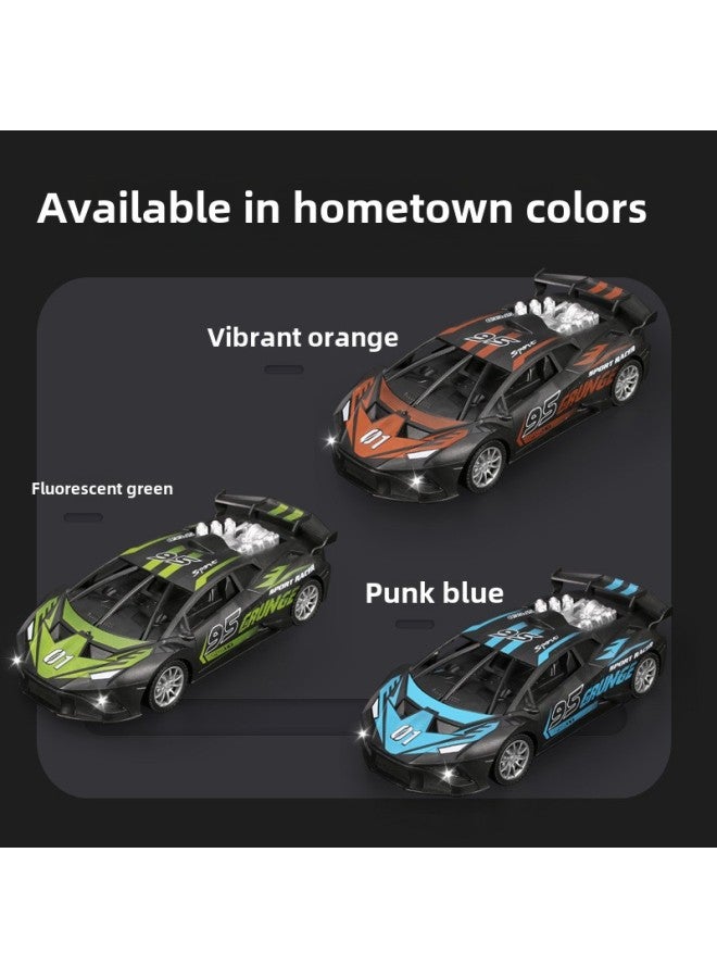 Four-way Remote Control Car Racing Remote Control Car Electric High-speed Car Children's Toy Remote Control Car Boy Toy Car-Color:Orange (charging Version) - Image 5