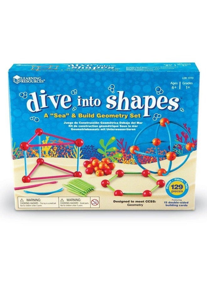 Learning Resources Dive Into Shapes! A "Sea" & Build Geometry Set 129 Piece Ages 6+ Multicolor - Image 3