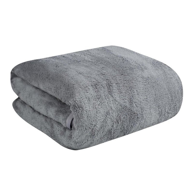 Fezora Microfiber Bath Towels 70x140 Extra Soft Plush Quick Dry High Absorbency with Large Size Towels for Bathing Pack of 1 Grey