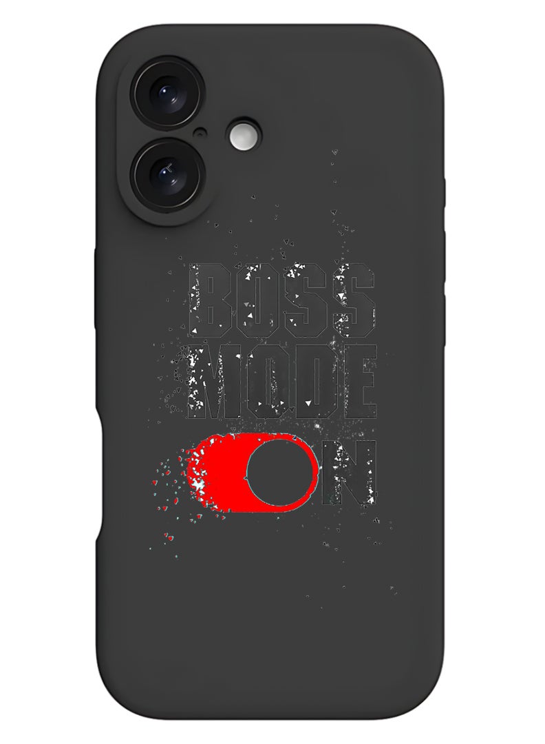 Theodor Protective Slim Fit Case Liquid Silicone Cover with Full Body Protection Anti-Scratch Shockproof Case For Apple iPhone 17 (Black) Boss Mode - Image 1