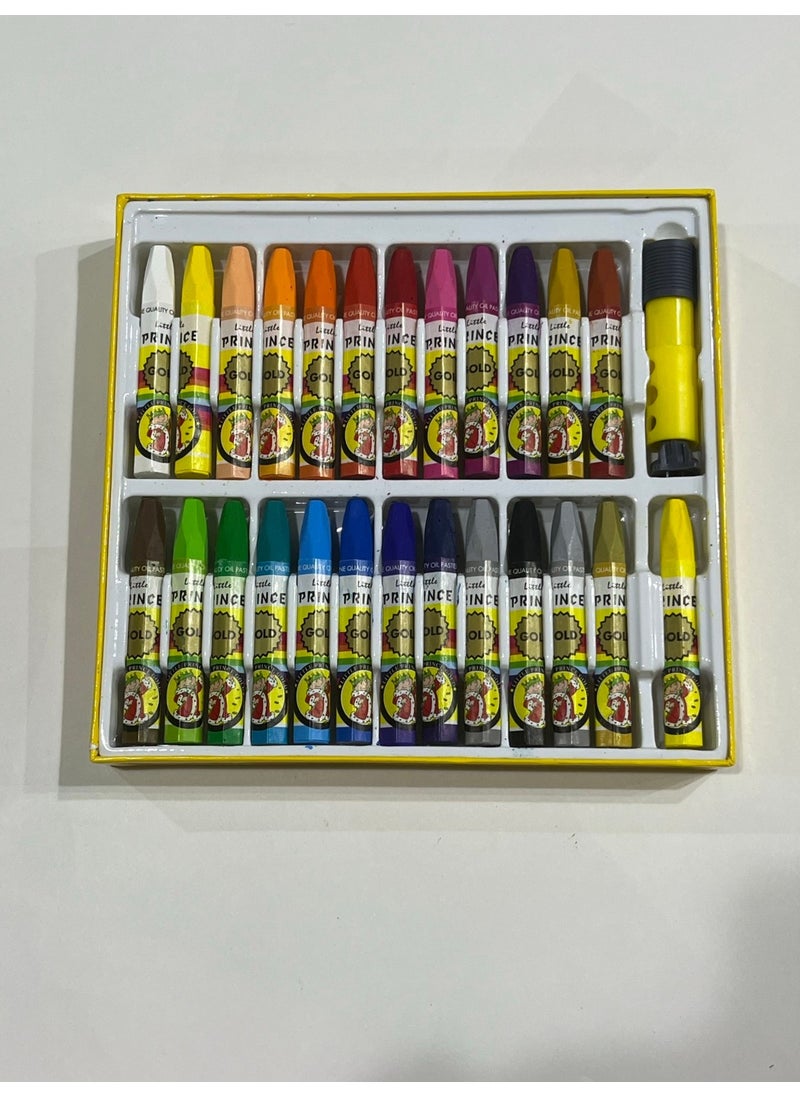 little prince Gold 24 Color Crayons 