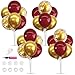 TONIFUL 4 Set Burgundy Red Gold Balloon Centerpieces for TableBalloon Stand Kit for Graduation Decorations 2026Christmas2026 New Years EveAnniversaryCasinoThanksgivingBirthday Decorations - Image 2