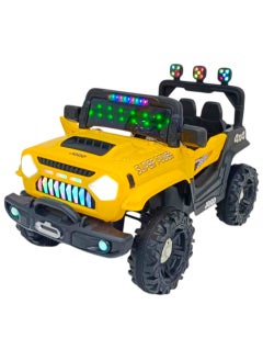 Toy Box Electric Children Jeep Car for Kids with Bluetooth Music & Light Rechargeable Battery for Age 3 to 5 years 