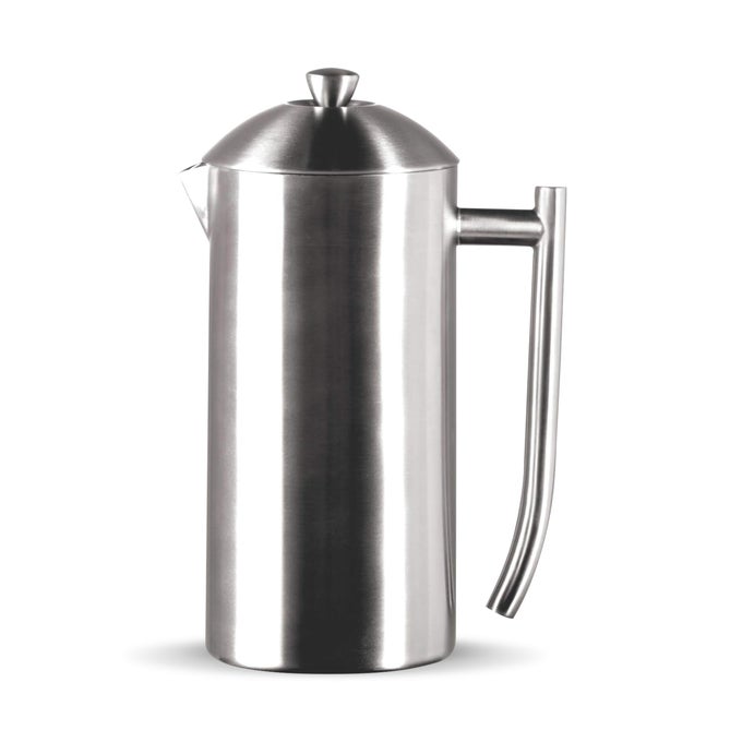 DOUBLEWALLED 23 OZ BRUSHED STAINLESS STEEL FRENCH PRESS COFFEE MAKER INSULATED COFFEE PRESS PITCHER FOR COLD BREW TEA PORTABLE COLD BREW PITCHER