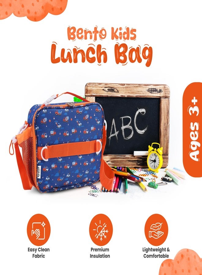 YOLAY Bento Lunch Bag for Kids with Insulated Walls That Keeps Your Lunch, Fruits, Snacks and Meals Warm & Fresh, Holds Lunch Box, Water Bottle and other Meals - Trucks, Standard - Image 5