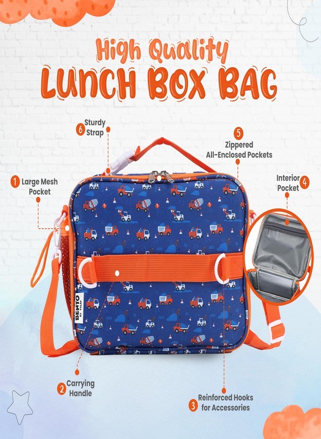YOLAY Bento Lunch Bag for Kids with Insulated Walls That Keeps Your Lunch, Fruits, Snacks and Meals Warm & Fresh, Holds Lunch Box, Water Bottle and other Meals - Trucks, Standard - Image 4