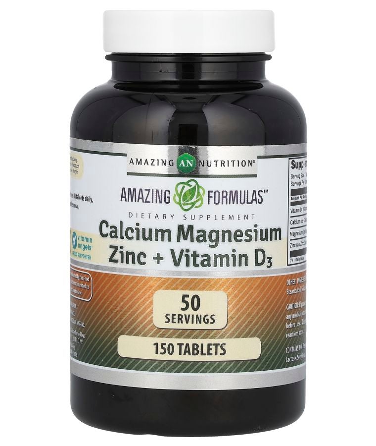 Amazing Nutrition Amazing Formulas Calcium Magnesium Zinc + Vitamin D3 150 Tablets