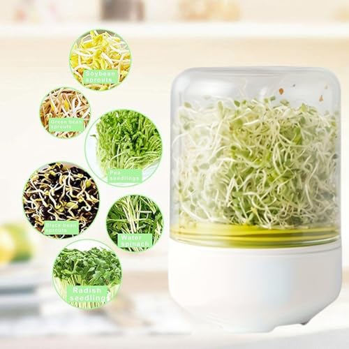 SHOPVILLA Multi Use Sprouts Maker Box - Countertop Sprouter Growing Kit|sprouts Maker Box with Stainless Steel Pipe, Sprouts Jar with Mesh Lid for All Seeds & Beans, Sprouts Making Box For All Season - Image 5