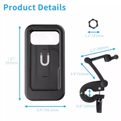 TAZLYN Smartphone Mobile Phone Holder for Bike GPS Navigation Firm Locking Anti Shake,360 Degree Rotation TPU Touch-Screen Charging Adjustable for Bike Bicycle Mobile Phone Holder (Black Pack of 1) - Image 3