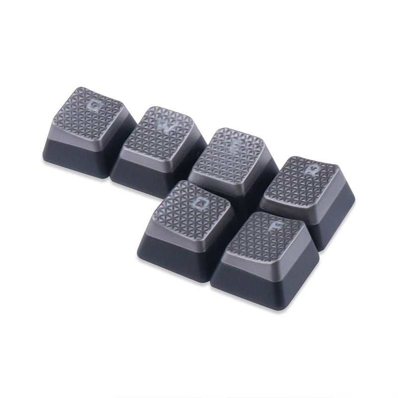 HUYUN 10Keys Backlit Textured Keycaps Replacement for Corsair K100 and K70PRO Mechanical Gaming Keyboard (Silver Grey Hexagonal) - Image 4