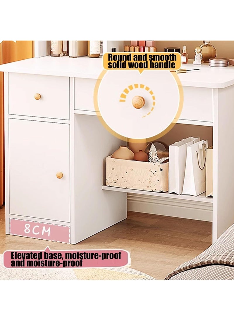 DubaiGallery Multifunctional Makeup Vanity Dressing Table with Drawers and Chair  - Image 4
