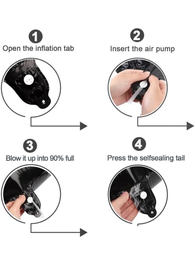 Generic 32 Inch Number 5 Foil Balloon – Black, 1 Pc | Self-Sealing & Reusable, Inflate with Helium or Air | Birthday & Event Decoration - Image 3