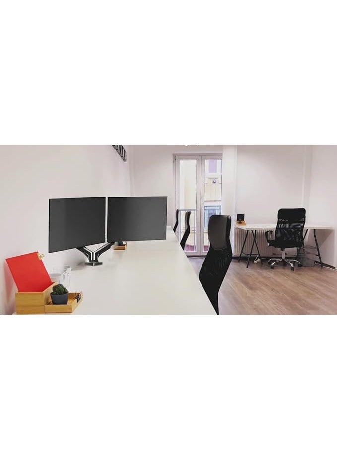 Dual Monitor Desktop Mount – Gas Piston Arm for 17-27 inch Monitors, 2-9 kg per arm, with 2 USB 3.0 Ports - Image 5