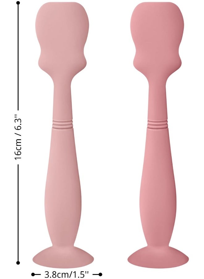 Nearbyme Large Size Baby Diaper Cream Spatula Applicator Soft Silicone Baby Butt Paste Spatula (2Pack, Blush/Mauve)  - Image 5