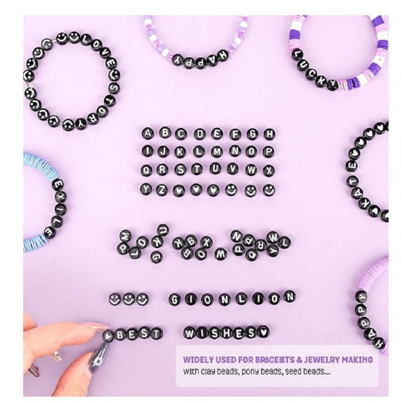 1000 Pcs Letter Beads Kits with Elastic String, Round Alphabet Beads for Bracelet Making DIY Crafts Friendship Bracelet - Image 4