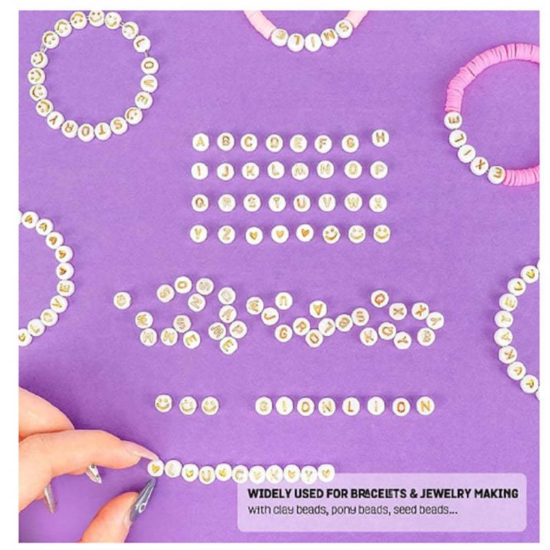 1000 Pcs Letter Beads Kits with Elastic String, Round Alphabet Beads for Bracelet Making DIY Crafts Friendship Bracelet - Image 5