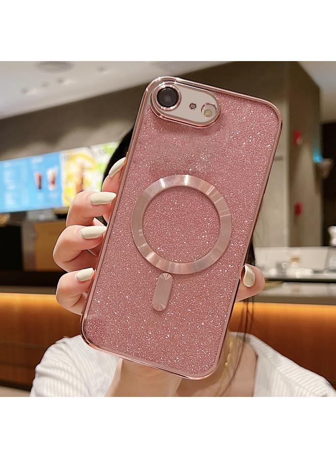 اس-توب جراب لهاتف iPhone SE 2022 / 7 / 8، جراب هاتف MagSafe TPU مطلي بالكهرباء اللامع - Image 1