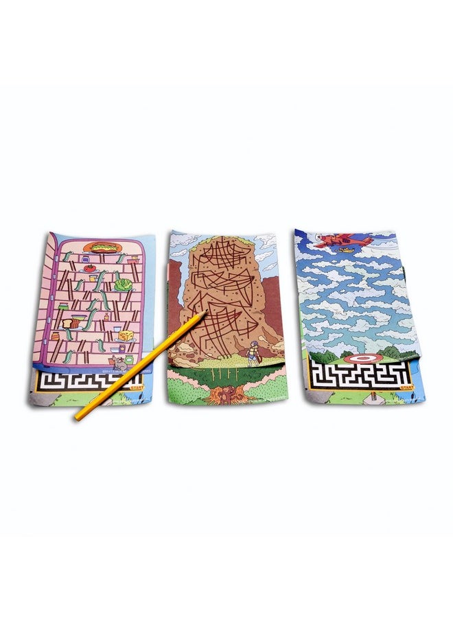 Bendon Ts Shure Travel Games Mazes Mini Activity Tin With 20 Illustrated Activity Sheets And Pencil And Tin 50438  - Image 4