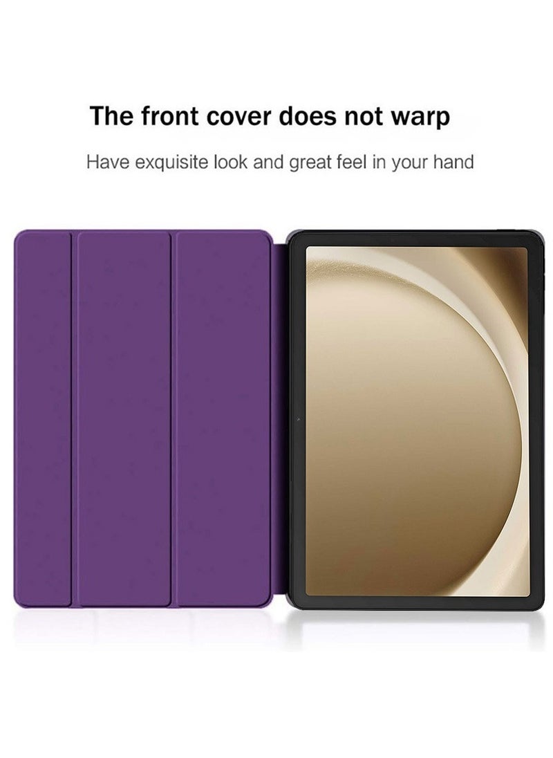 Techie Smart Folio Flip Trifold Back Case with Auto Wake/Sleep Function Cover for Samsung Galaxy Tab A9 8.7 Inch 2023 - Dark Purple  - Image 4