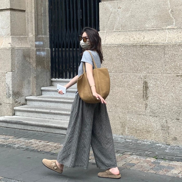 Trendy Casual Wide Leg Pants Skirt Spring Summer 9815 Single Pants