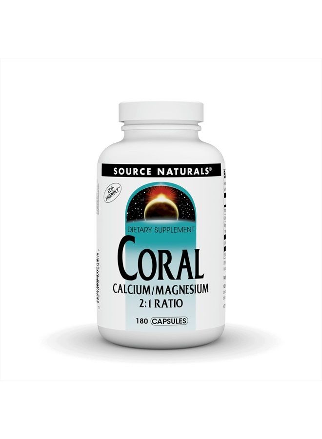 Source Naturals Coral Calcium / Magnesium 2:1 Ratio - 180 Capsules - Image 1