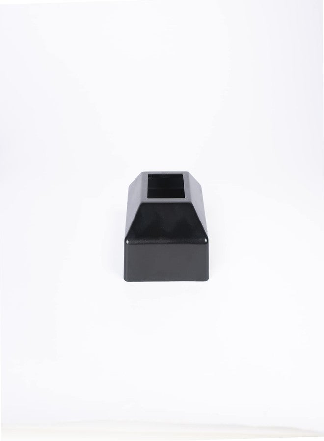 BORDERSMOVER Post Cover Plate for 2" Floor Flange, Flange Base Shoe for Railings, Post Skirt Cover, one-Piece, Black - Image 4