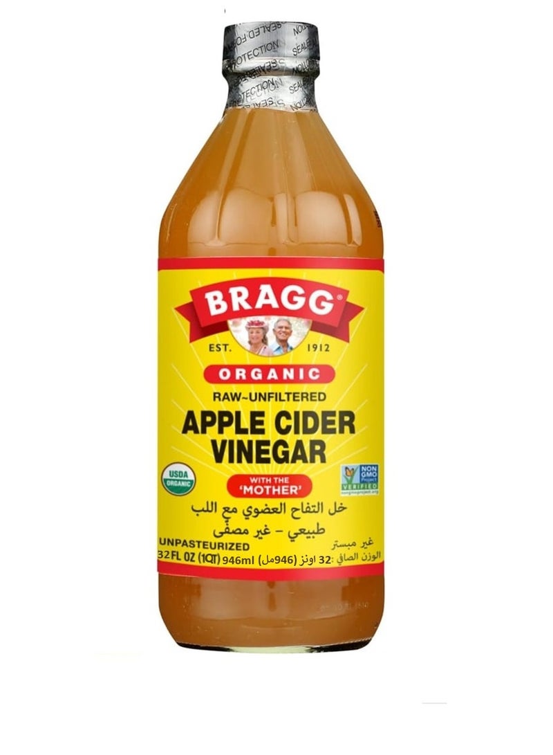 Bragg Organic Raw Apple Cider Vinegar Health Supplement 946ml - Image 1