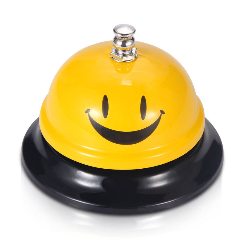 EMDMAK Call Bell, Service Bell for The Porter Kitchen Restaurant Bar Classic Concierge Hotel (3.35 Inch Diameter) (Yellow) - Image 1