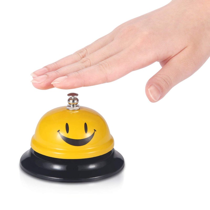 EMDMAK Call Bell, Service Bell for The Porter Kitchen Restaurant Bar Classic Concierge Hotel (3.35 Inch Diameter) (Yellow) - Image 4