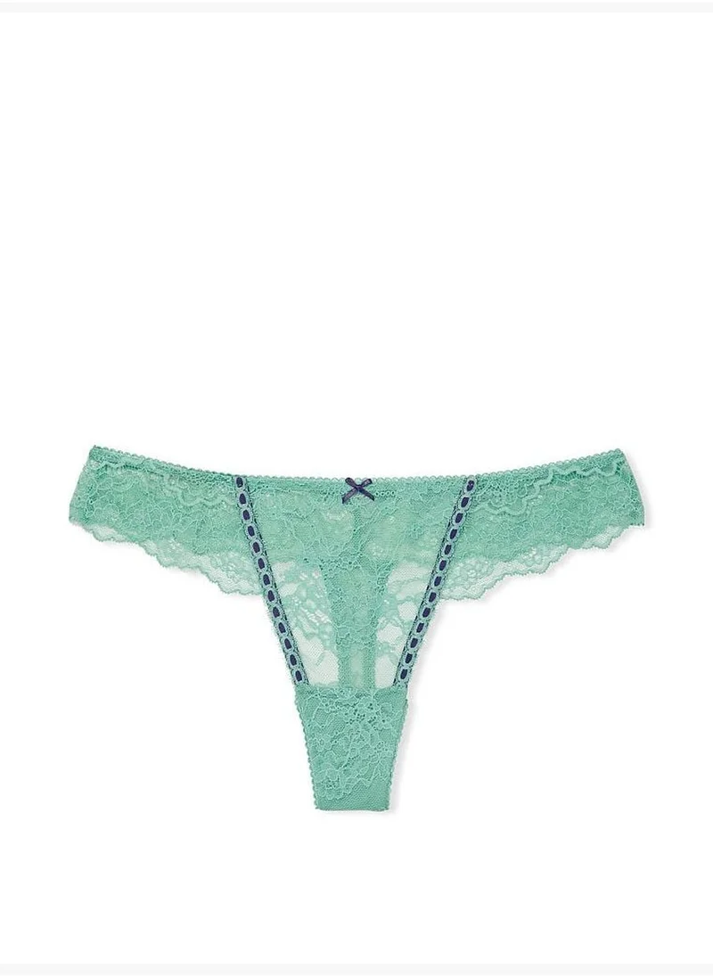 Victoria's Secret Ribbon Slot Lace Thong Panty