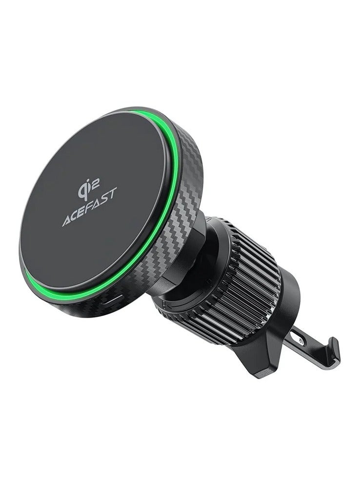 ACEFAST D33 Magnetic Wireless Car Charging Holder for Air Vent – Qi2 Certified 15W Fast Charger | Auto-Align Magnetic Mount for MagSafe & Qi-Enabled Phones | Compact, Heat-Resistant & Secure Air Vent Clip Design | Hands-Free Navigation – Black - Image 1