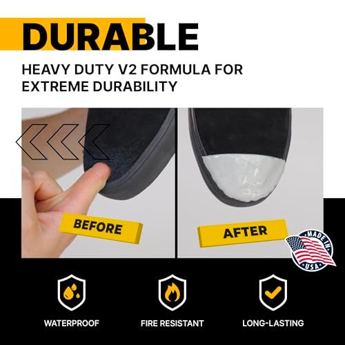 Tuff Toe Boot Toe Protector V2 Adhesive, Extra Strong Shoe Glue Toe Protectors for Shoes & Work Boots - Waterproof, Heat Resistant, Heavy Duty Protective Layer & Shoe Repair Kit - Covers 2 Shoes, Black Color - Image 3