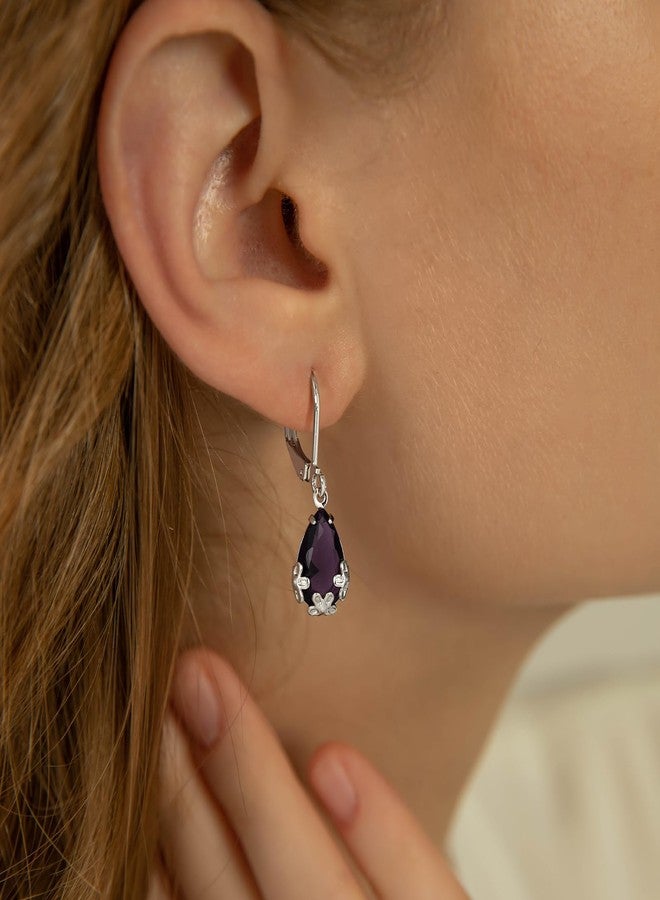 KesaPlan Dangle Earrings for Women Multicolor Crystal Drop Earrings Set Leverback Teardrop Earrings 925 Silver and Gold Hypoallergenic Fashion Cubic Zirconia Dangle Earrings Trendy Jewelry Gifts for Women (Teardrop Set-S 1) - Image 4