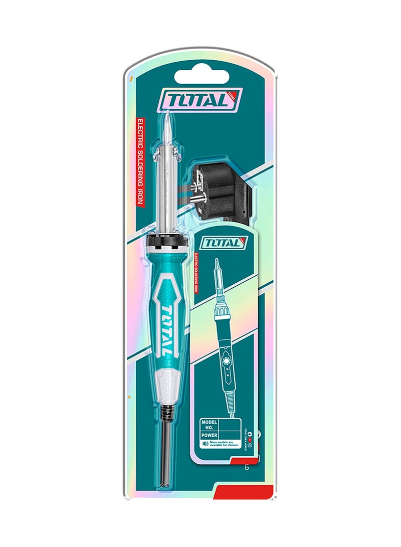TOTAL 40W Electric Soldering Iron (220-240V) with BS Plug - Professional Welding Tool with Long-Life Replaceable Straight Tip and Safety Stand - TET1406-8 - Image 5