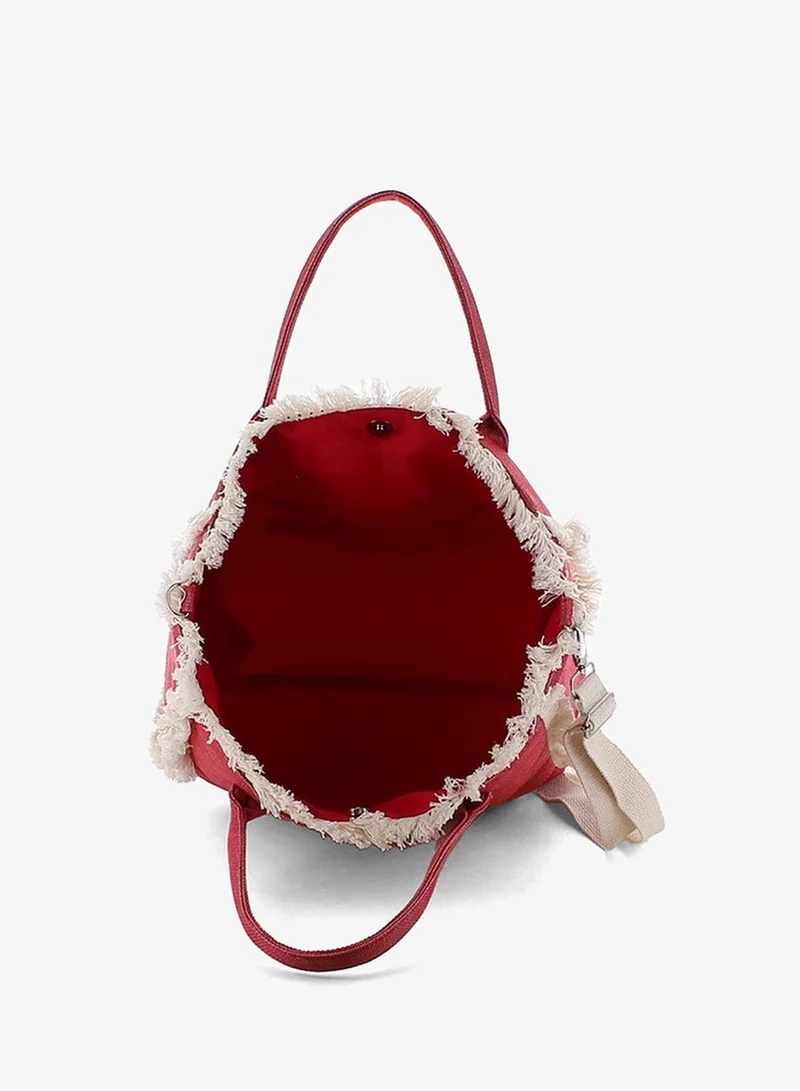 مارينا جالانتي Marina Galanti Martis Fabric Beach Bag - Red