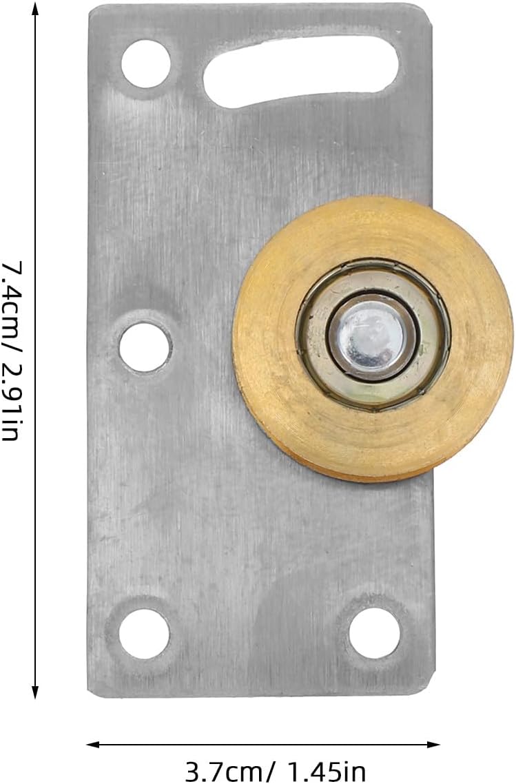 Brushed Stainless Steel Sliding Cabinet Door Pulley Wheel Wardrobe Sliding Door Rollers Hardware for Closet Tracks Silver Replacement Set - Image 2