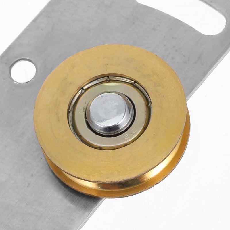 Brushed Stainless Steel Sliding Cabinet Door Pulley Wheel Wardrobe Sliding Door Rollers Hardware for Closet Tracks Silver Replacement Set - Image 3