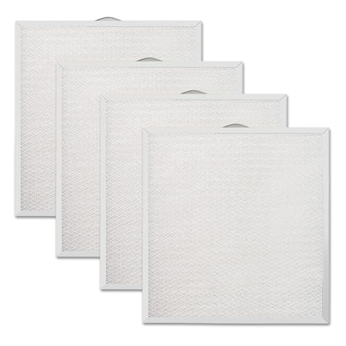 Podoy 99010316 Range Hood Filter 11 1/4" x 11 3/4" x 3/8" Compatible with Broan Nutone S99010316 WA65AF BPQTAF NTK7450000 990721400 990721400A Kenmore Sears QT20000 Series, Aluminum Grease Filter (4 Pack) - Image 1