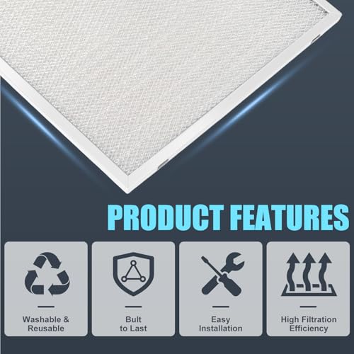Podoy 99010316 Range Hood Filter 11 1/4" x 11 3/4" x 3/8" Compatible with Broan Nutone S99010316 WA65AF BPQTAF NTK7450000 990721400 990721400A Kenmore Sears QT20000 Series, Aluminum Grease Filter (4 Pack) - Image 5