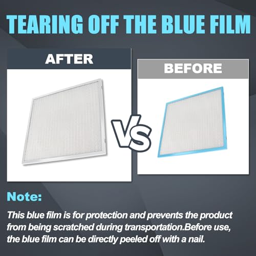 Podoy 99010316 Range Hood Filter 11 1/4" x 11 3/4" x 3/8" Compatible with Broan Nutone S99010316 WA65AF BPQTAF NTK7450000 990721400 990721400A Kenmore Sears QT20000 Series, Aluminum Grease Filter (4 Pack) - Image 2